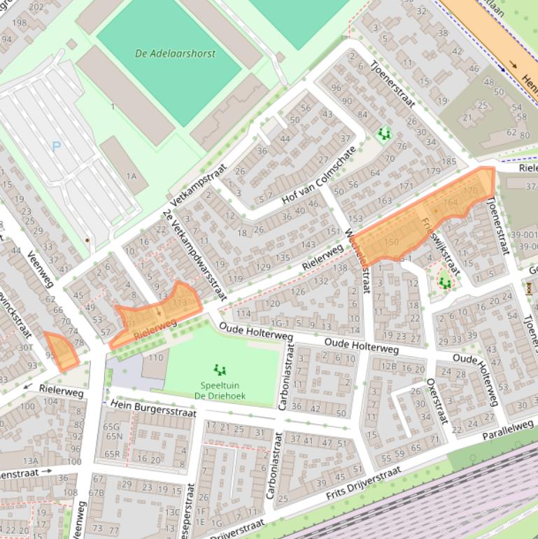 Kaart van postcodegebied 7416ZL.