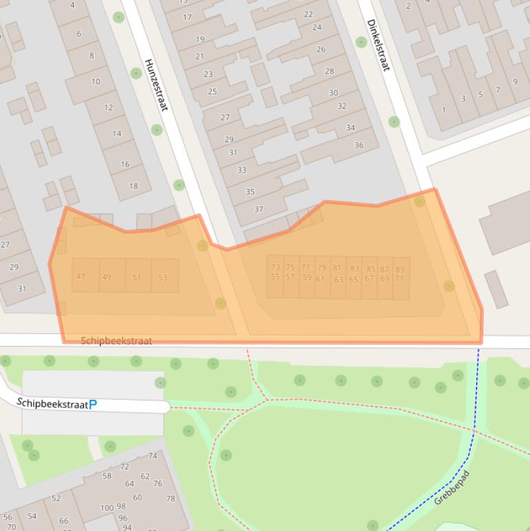 Kaart van postcodegebied 7417AC.