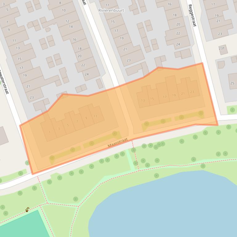 Kaart van postcodegebied 7417AD.