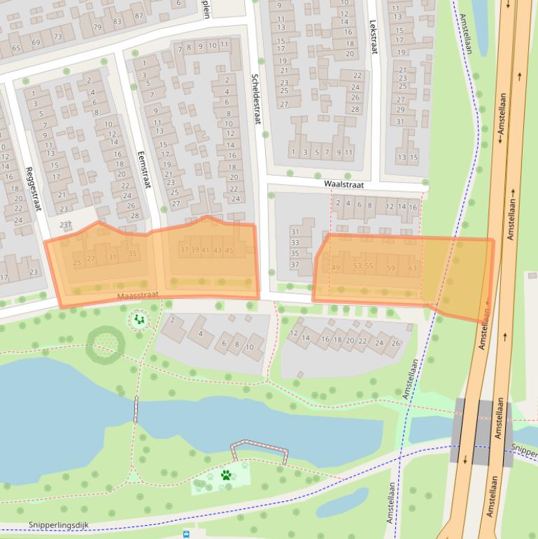 Kaart van postcodegebied 7417AE.