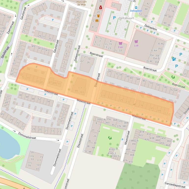 Kaart van postcodegebied 7417AG.