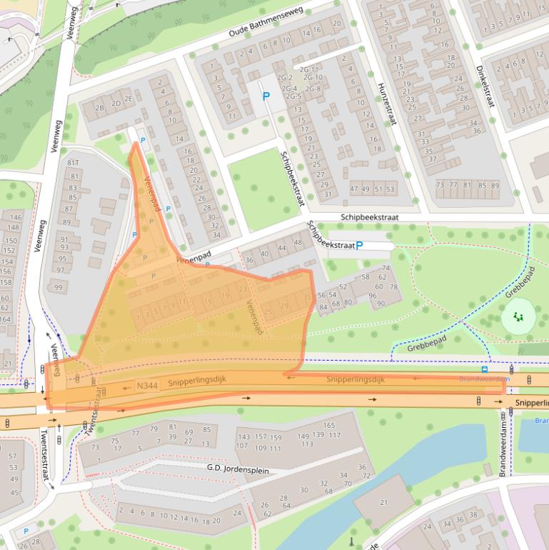Kaart van postcodegebied 7417AN.