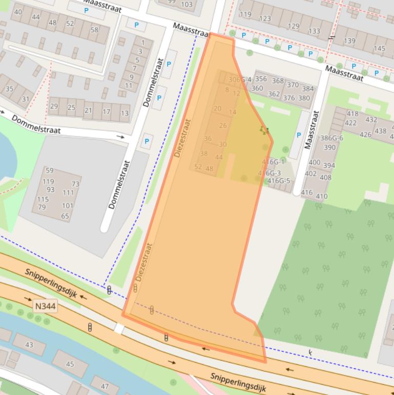Kaart van postcodegebied 7417AT.