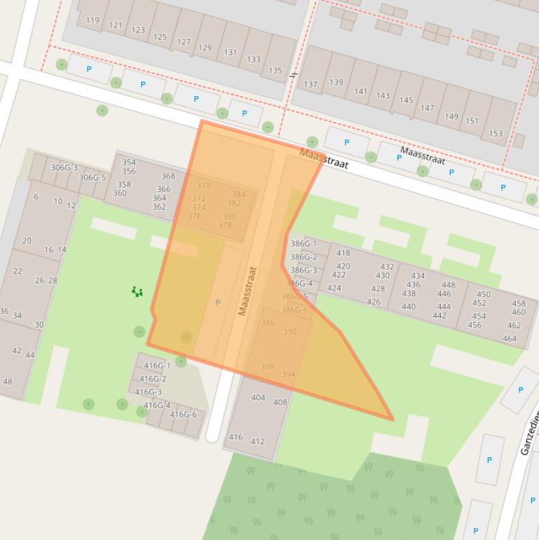 Kaart van postcodegebied 7417AW.