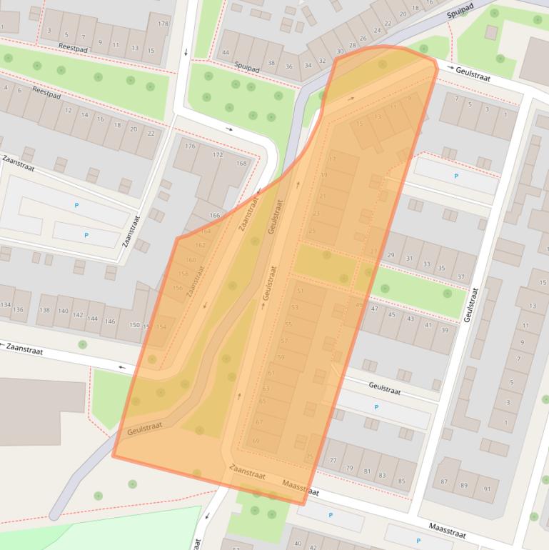 Kaart van postcodegebied 7417BB.