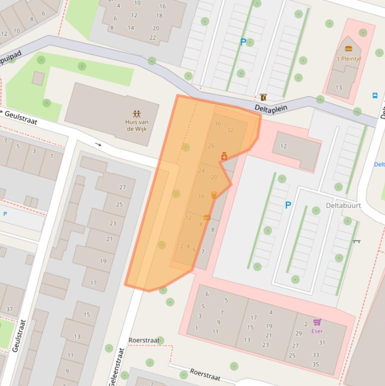 Kaart van postcodegebied 7417BD.