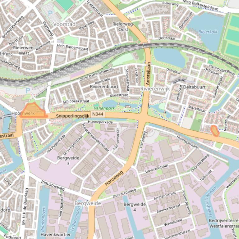 Kaart van postcodegebied 7417BH.