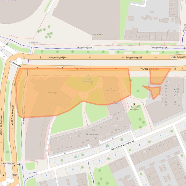 Kaart van postcodegebied 7417BJ.