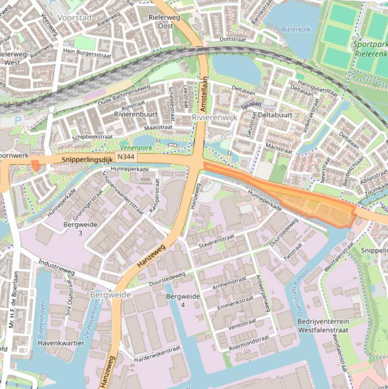 Kaart van postcodegebied 7417BK.