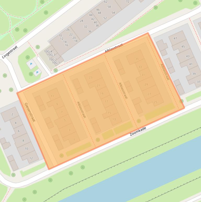 Kaart van postcodegebied 7417BP.