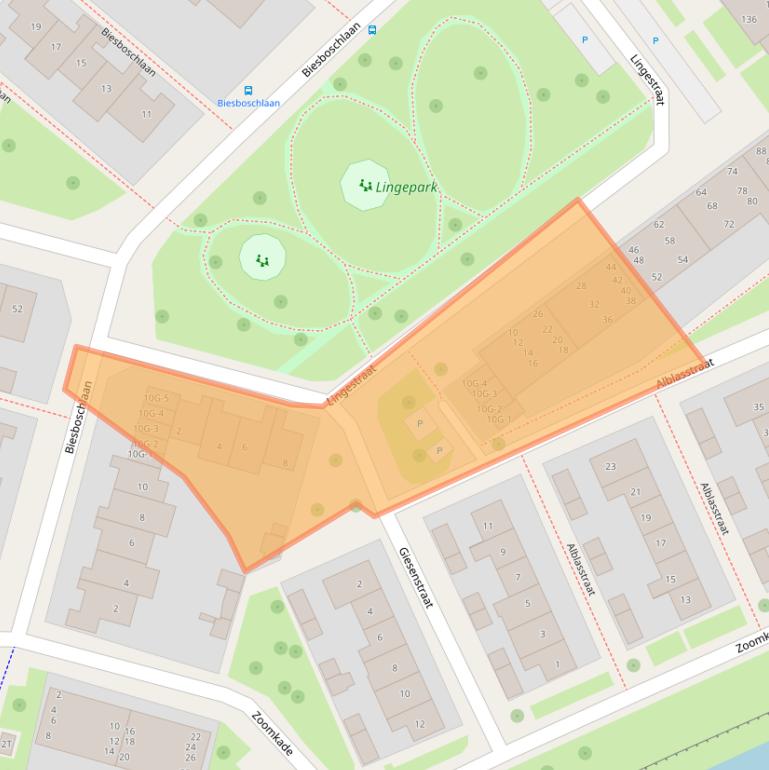 Kaart van postcodegebied 7417BV.