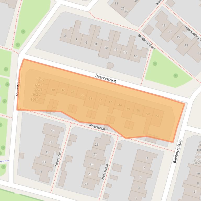 Kaart van postcodegebied 7417CA.