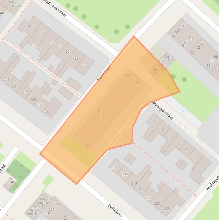 Kaart van postcodegebied 7417CJ.