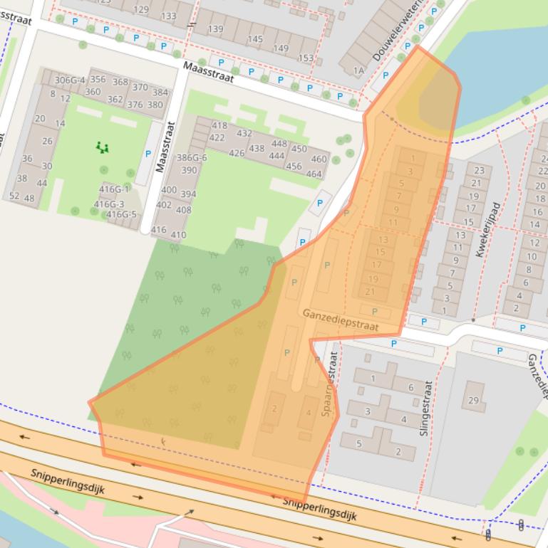 Kaart van postcodegebied 7417CT.
