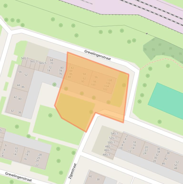 Kaart van postcodegebied 7417TD.