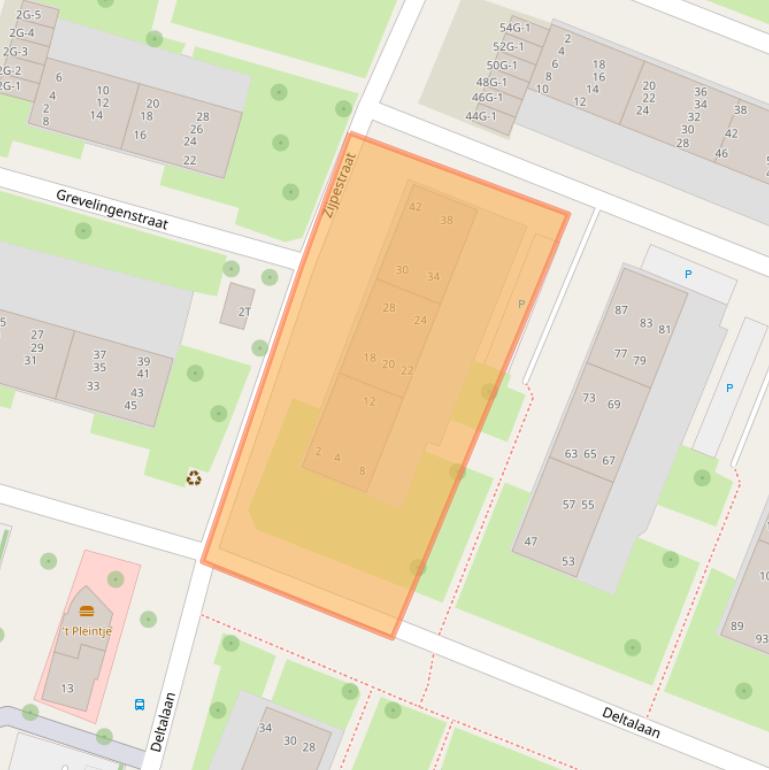 Kaart van postcodegebied 7417TE.