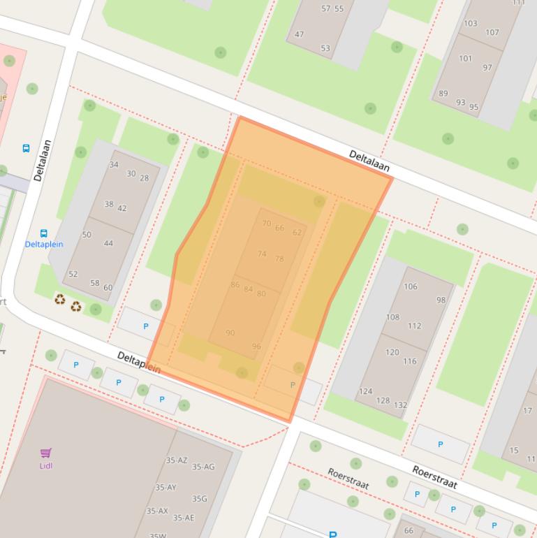 Kaart van postcodegebied 7417VJ.