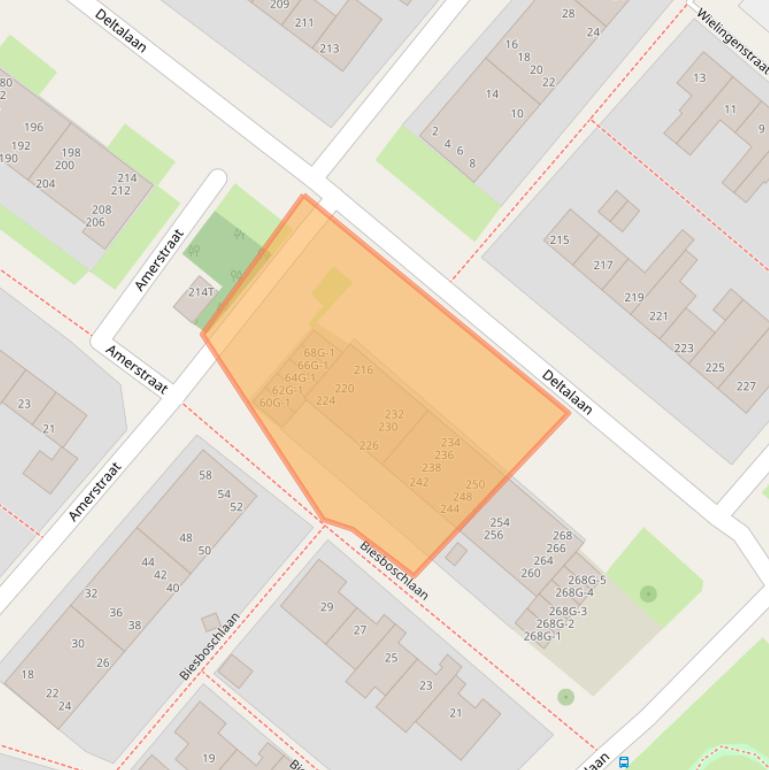 Kaart van postcodegebied 7417VN.