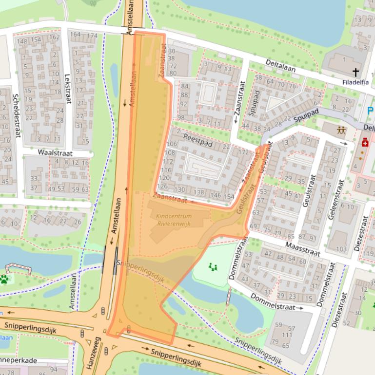Kaart van postcodegebied 7417WN.