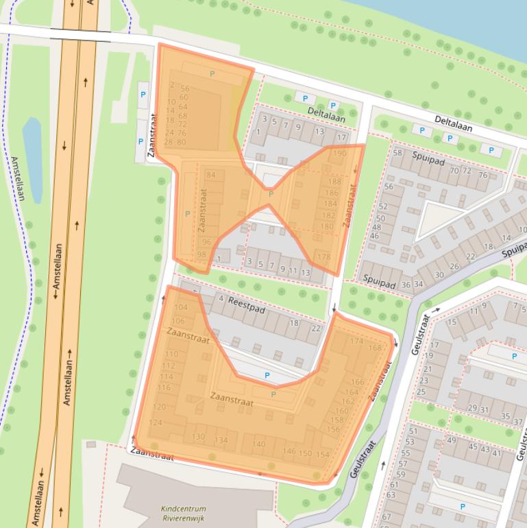 Kaart van postcodegebied 7417WP.