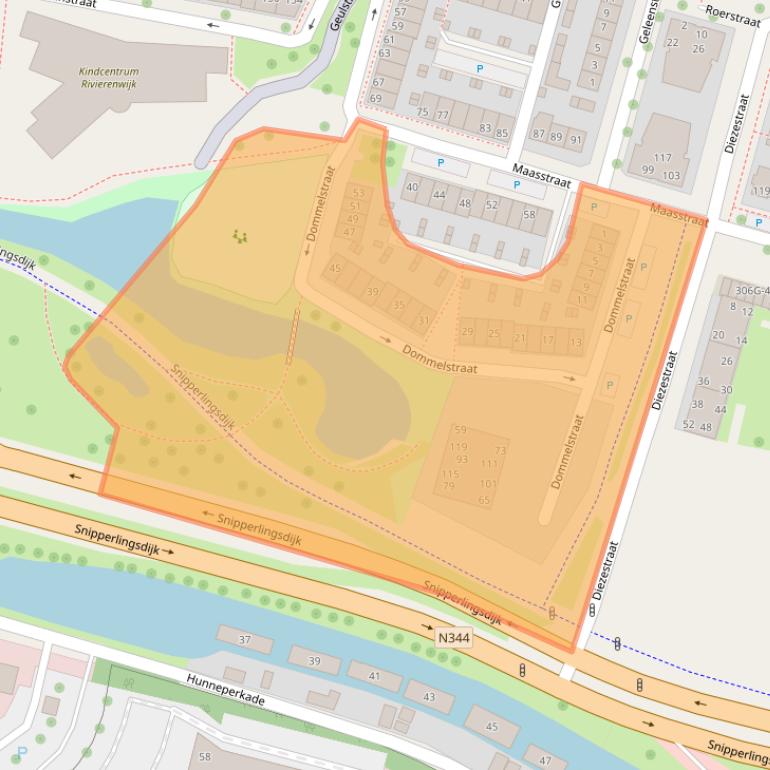 Kaart van postcodegebied 7417WR.