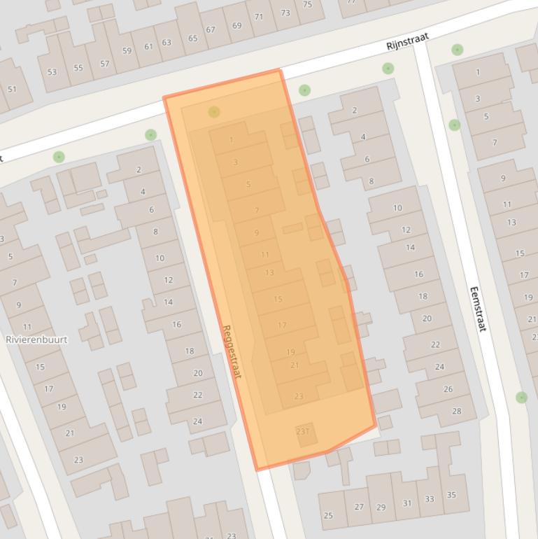 Kaart van postcodegebied 7417XS.