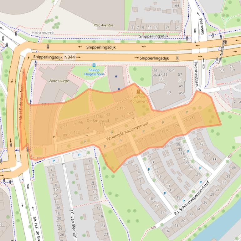 Kaart van postcodegebied 7417ZA.