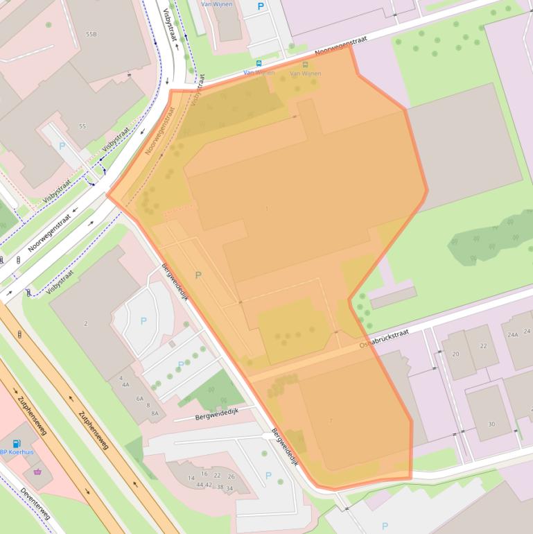 Kaart van postcodegebied 7418AB.