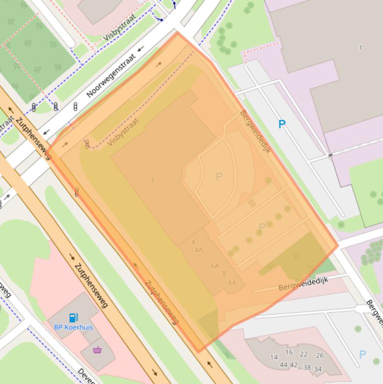 Kaart van postcodegebied 7418AD.