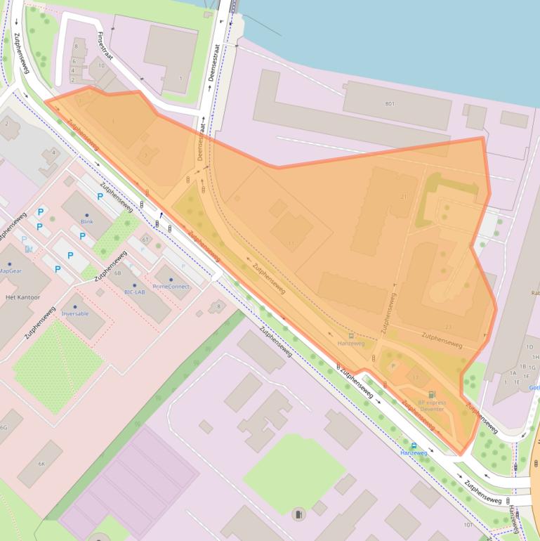 Kaart van postcodegebied 7418AG.