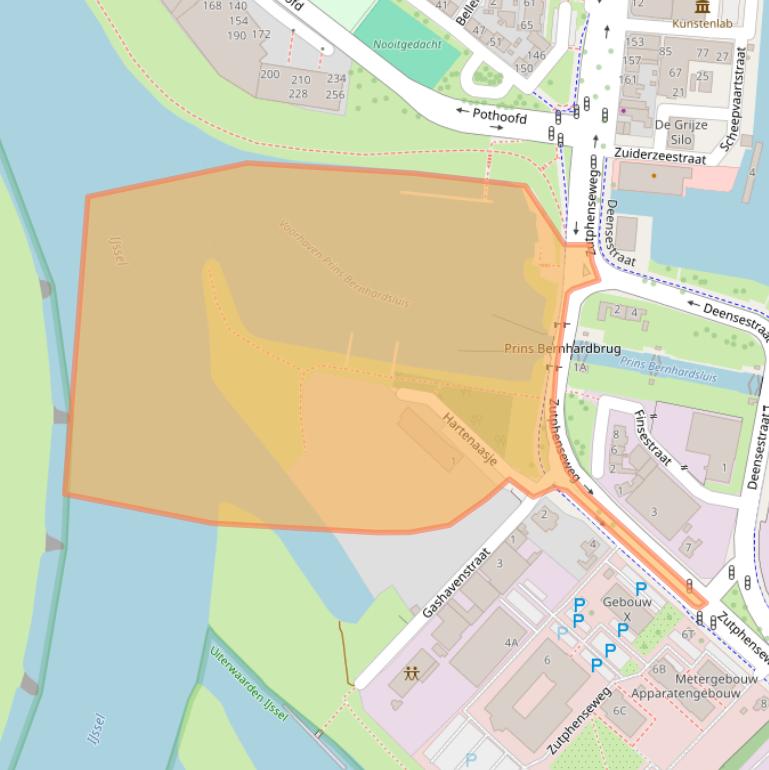 Kaart van postcodegebied 7418AK.