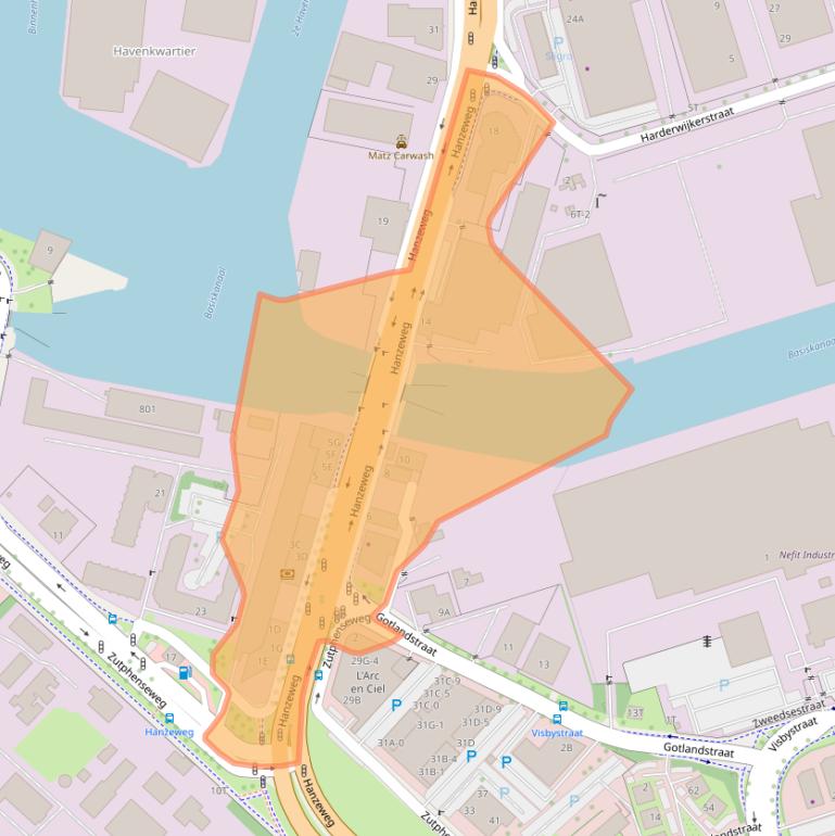 Kaart van postcodegebied 7418AW.