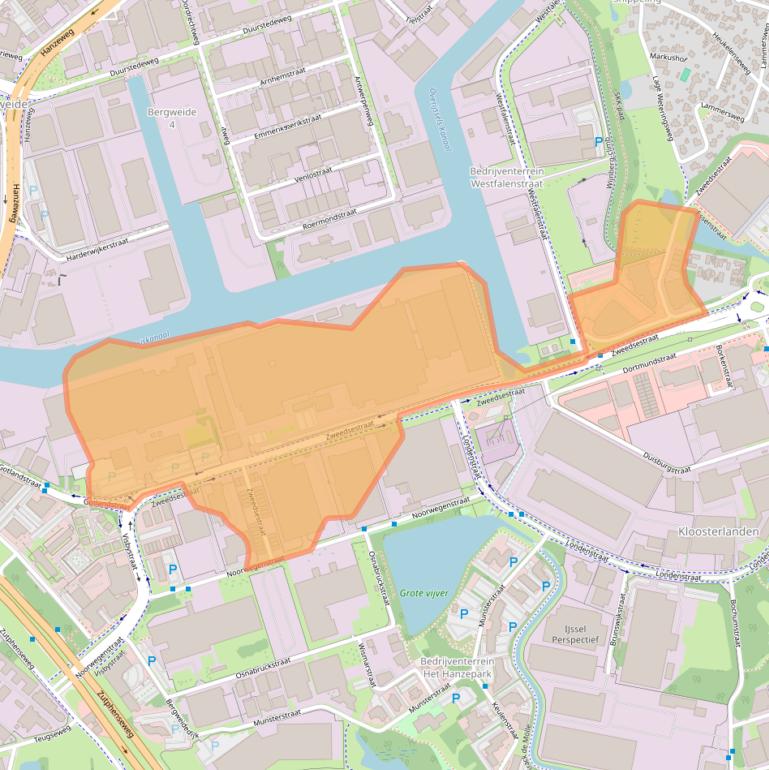 Kaart van postcodegebied 7418BG.