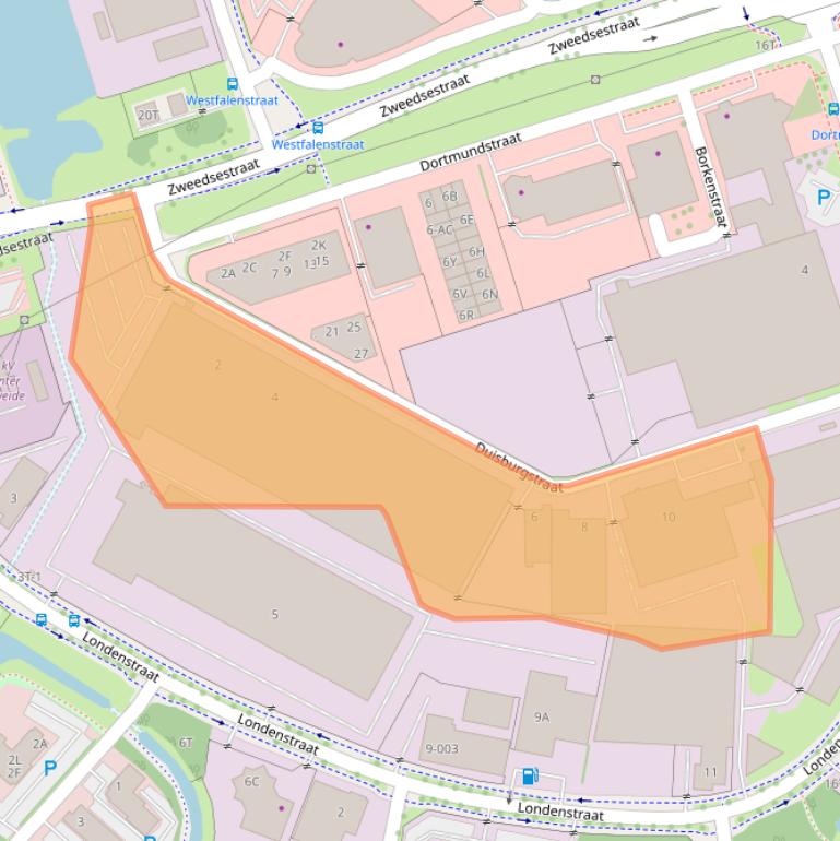 Kaart van postcodegebied 7418BK.