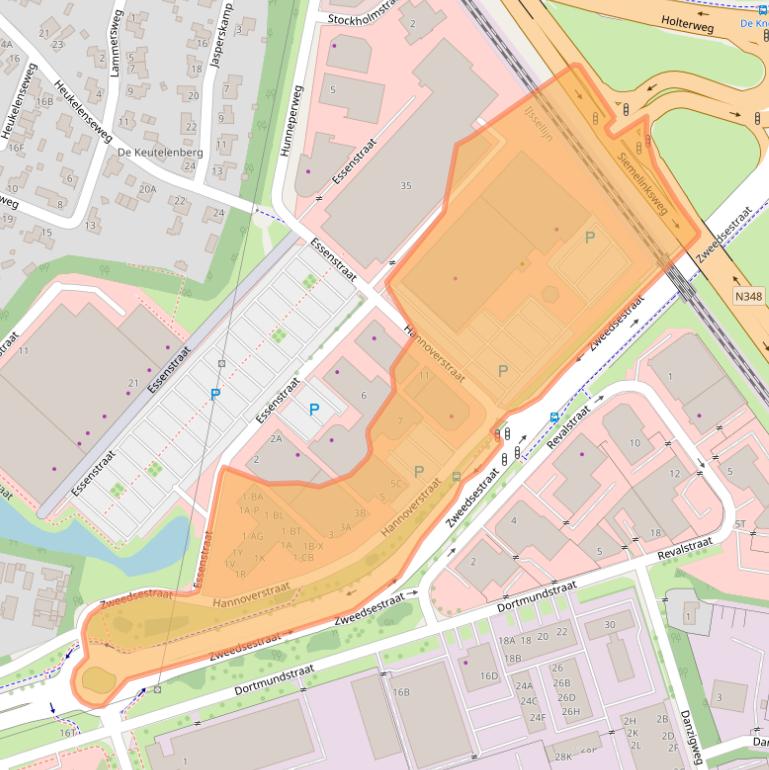 Kaart van postcodegebied 7418BL.