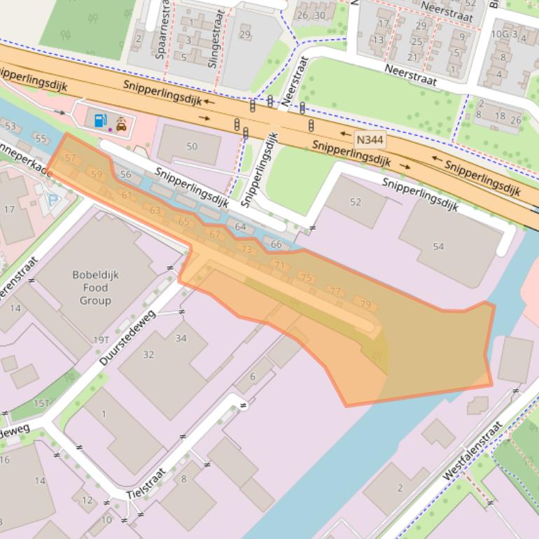 Kaart van postcodegebied 7418BS.