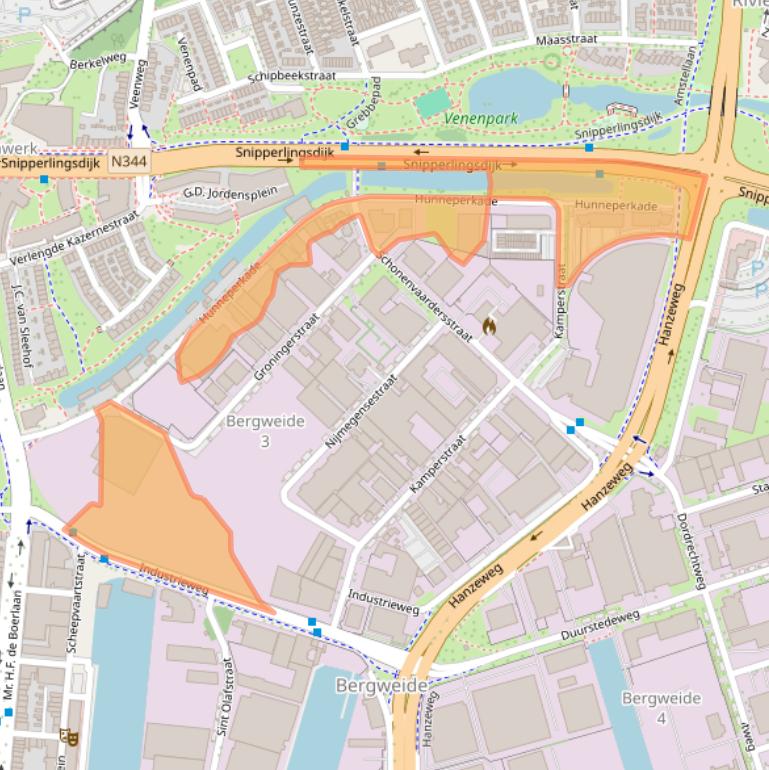 Kaart van postcodegebied 7418BT.