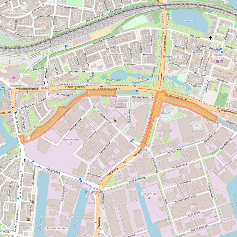 Kaart van postcodegebied 7418BV.