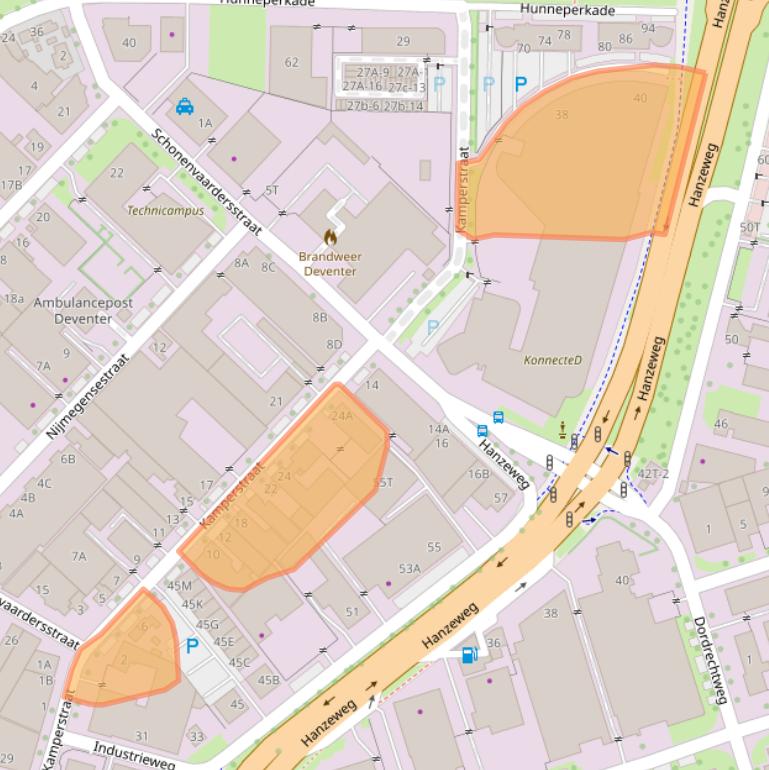 Kaart van postcodegebied 7418CB.