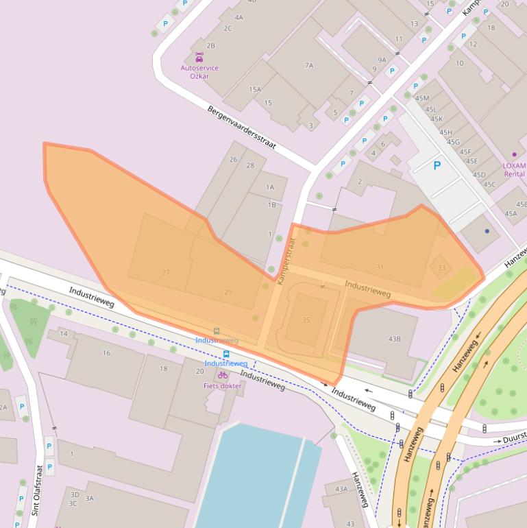 Kaart van postcodegebied 7418CD.