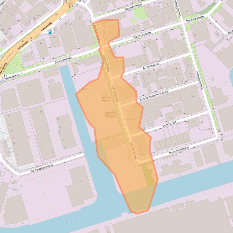 Kaart van postcodegebied 7418CH.