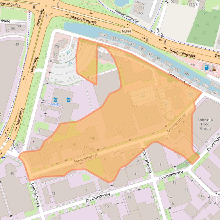 Kaart van postcodegebied 7418CJ.