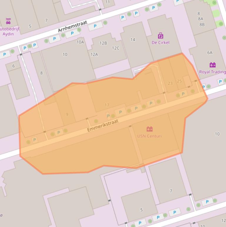 Kaart van postcodegebied 7418CM.