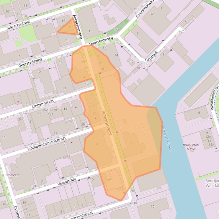 Kaart van postcodegebied 7418CR.