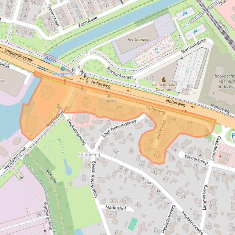 Kaart van postcodegebied 7418EB.