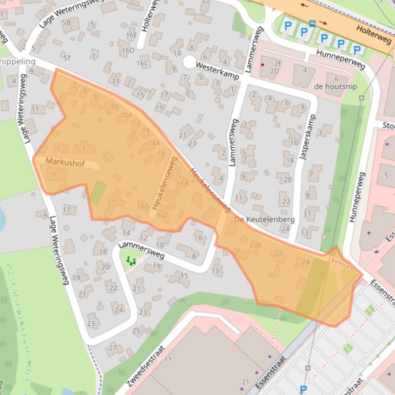 Kaart van postcodegebied 7418ED.