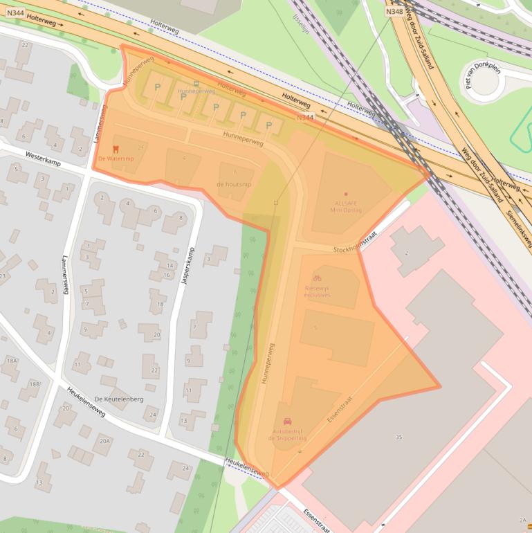 Kaart van postcodegebied 7418EH.