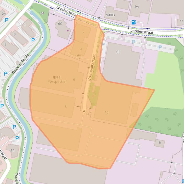 Kaart van postcodegebied 7418EM.