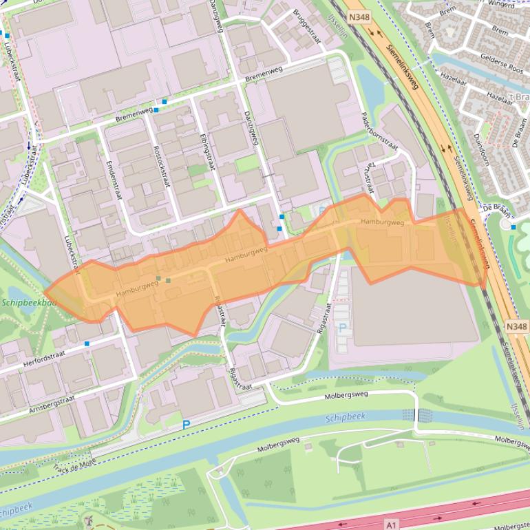 Kaart van postcodegebied 7418ES.