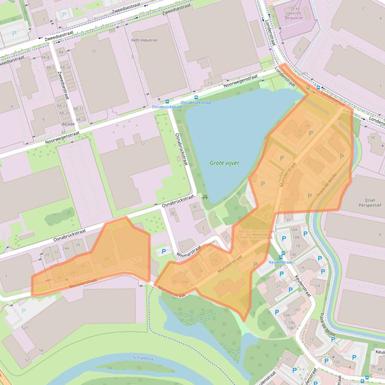 Kaart van postcodegebied 7418EV.